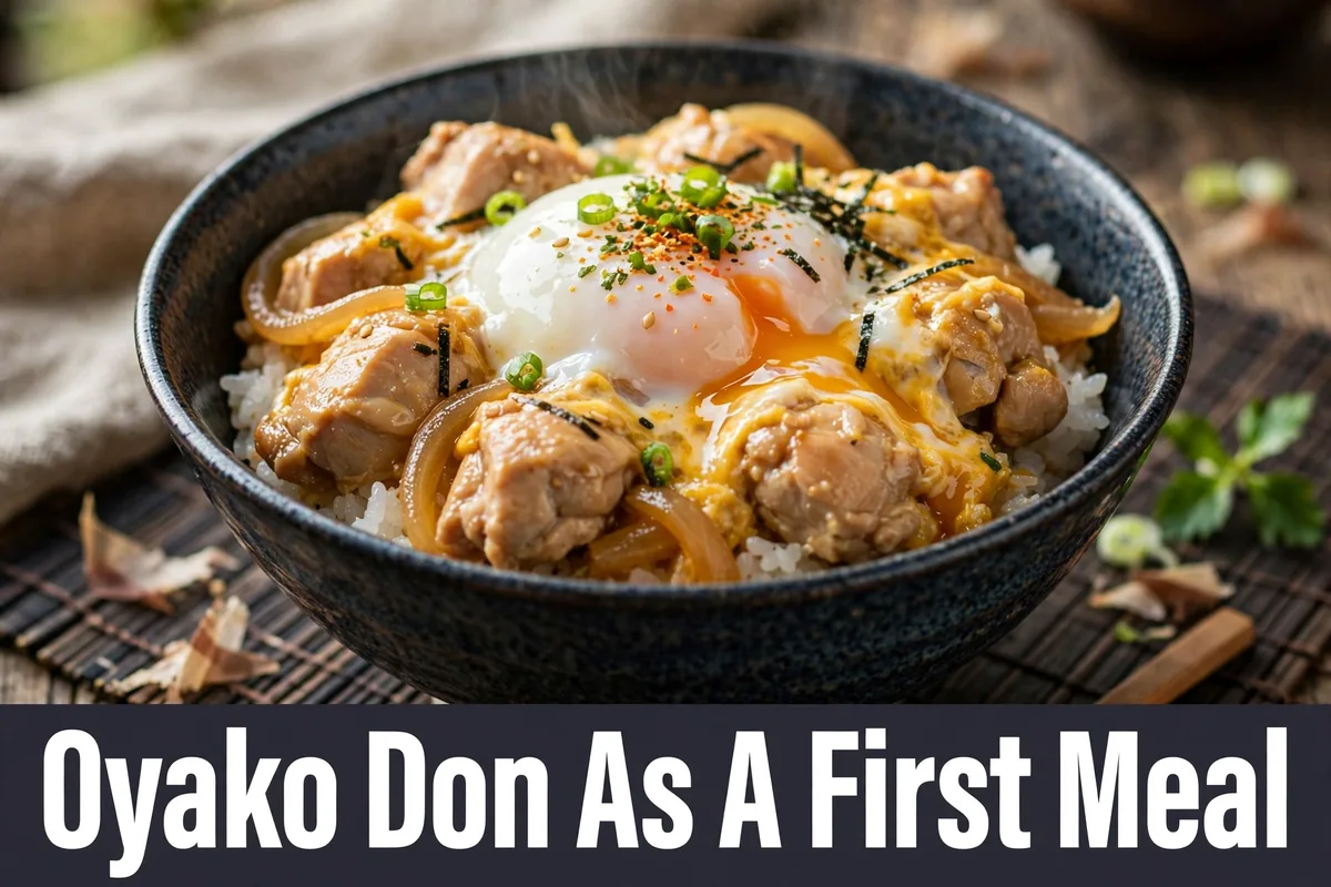 Oyako don as a first meal