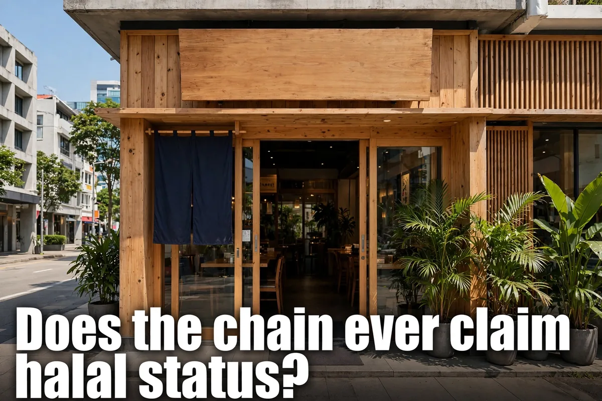 Does the chain ever claim halal status?