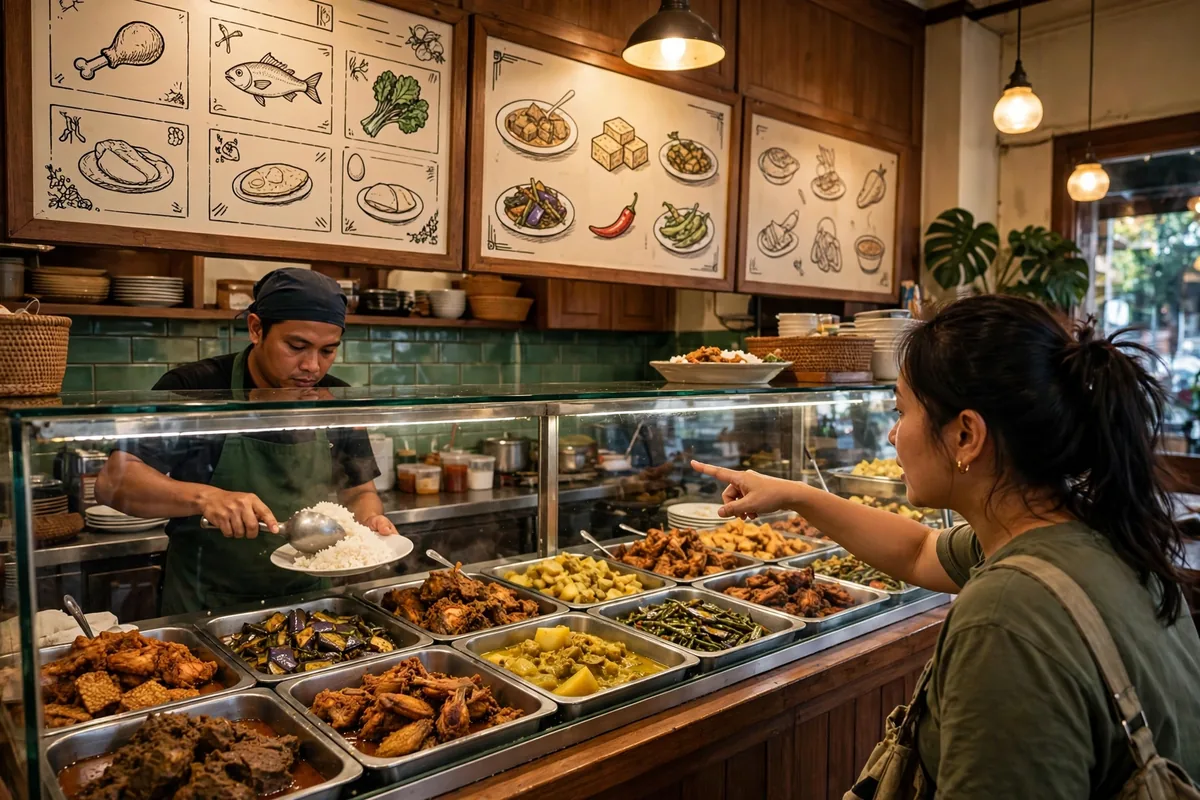 How do you read the Hjh Maimunah menu card?