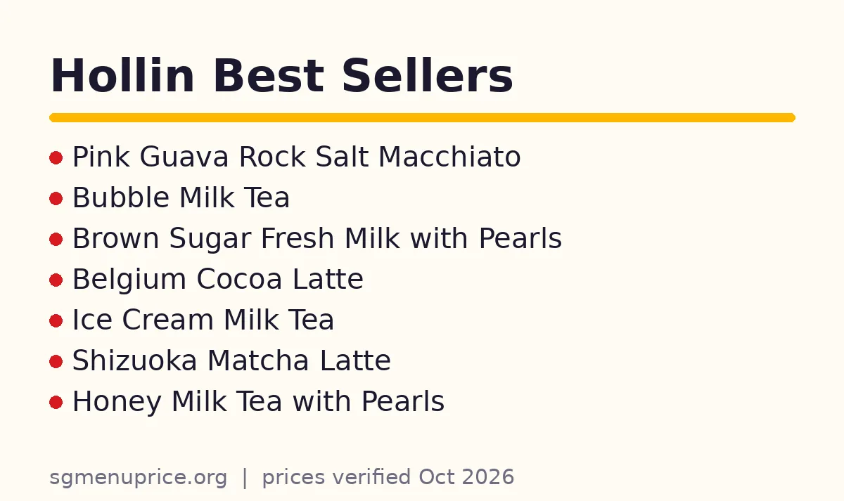 What are Hollin's best sellers in Singapore?
