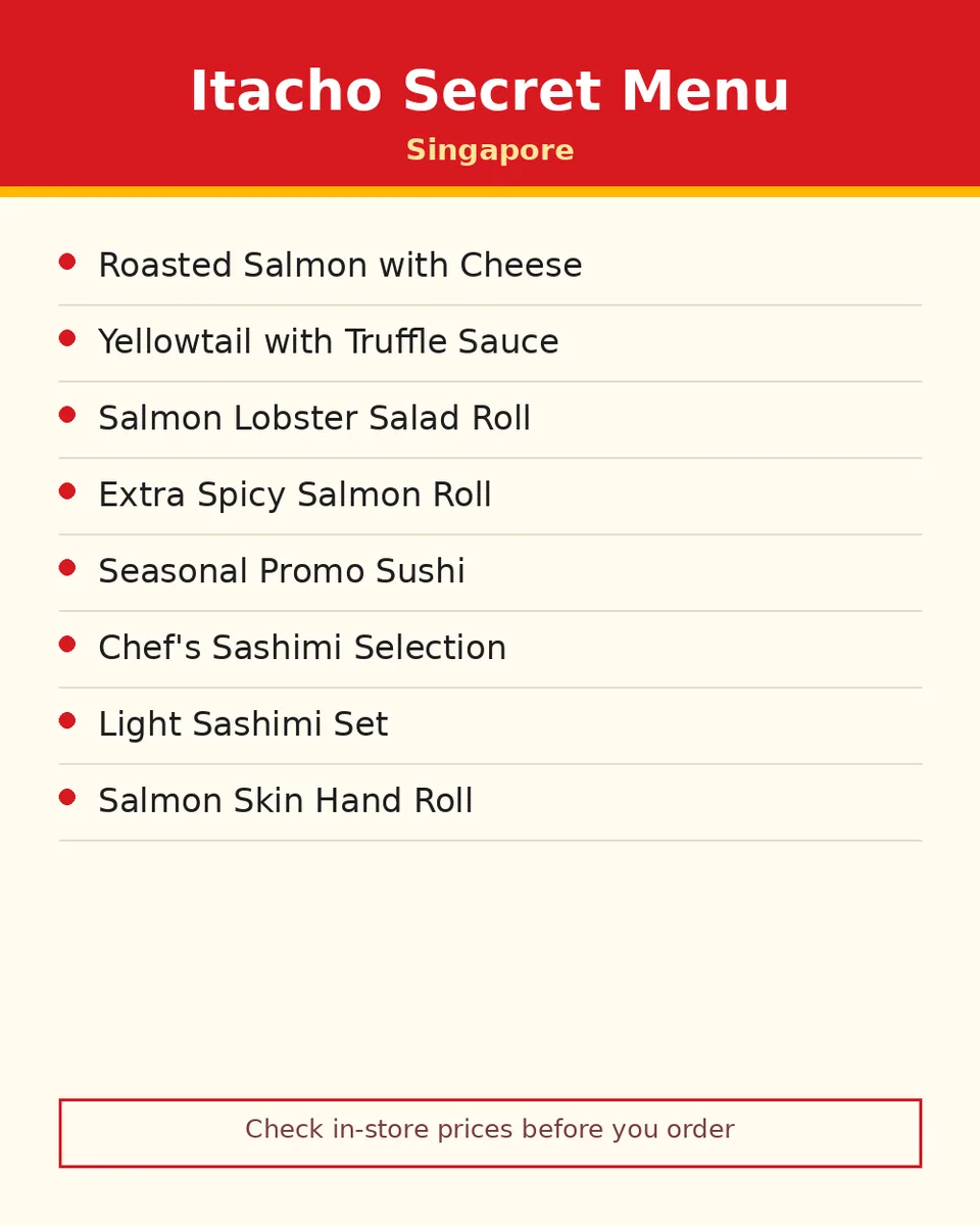 Did Itacho have a secret menu?