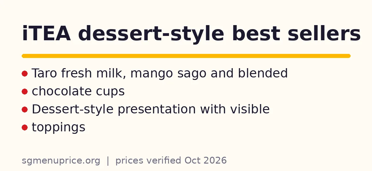 What are iTEA's dessert-style best sellers?