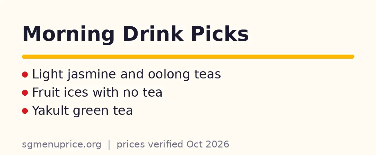 What would an iTEA breakfast menu include?