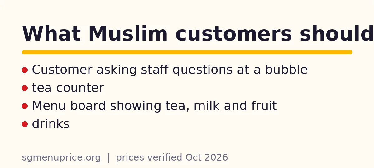 What should Muslim customers check before ordering at iTEA?