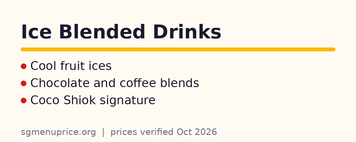 What ice blended drinks does iTEA sell?