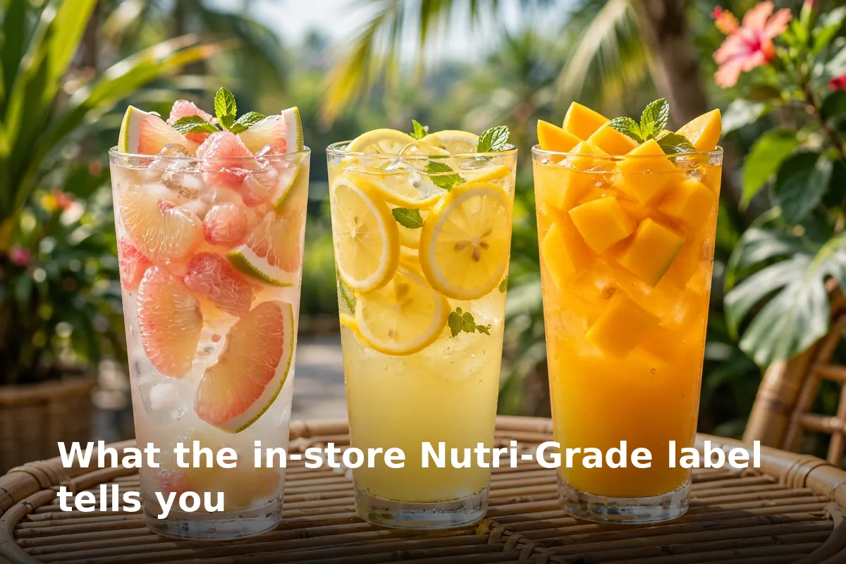 What the in-store Nutri-Grade label tells you