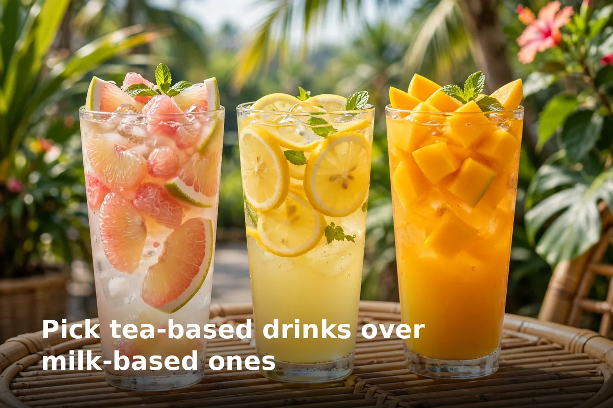 Pick tea-based drinks over milk-based ones