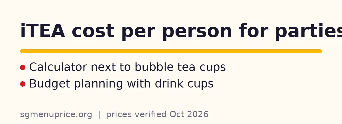 How much does iTEA cost per person for a party?