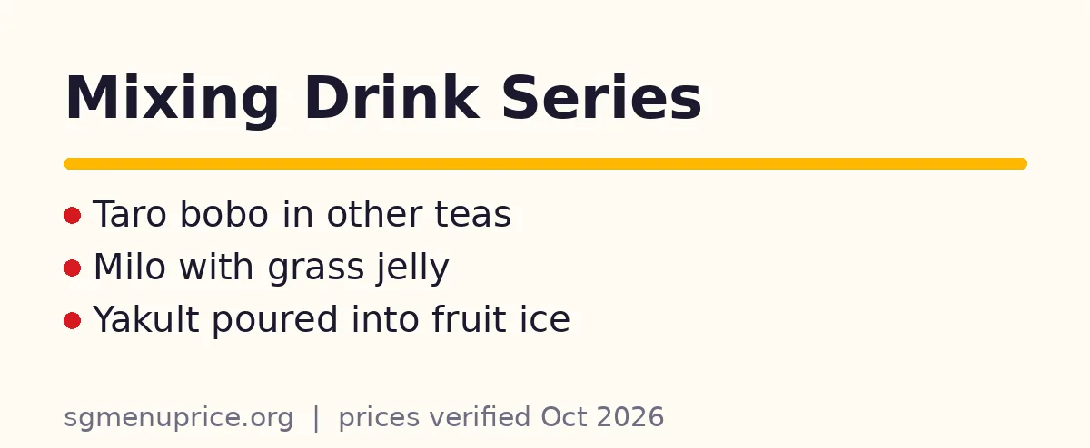 How do you mix iTEA drink series for off-menu combos?
