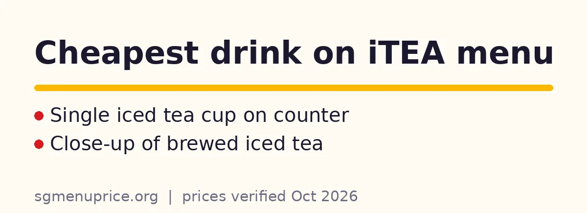 What is the cheapest drink on the iTEA menu?