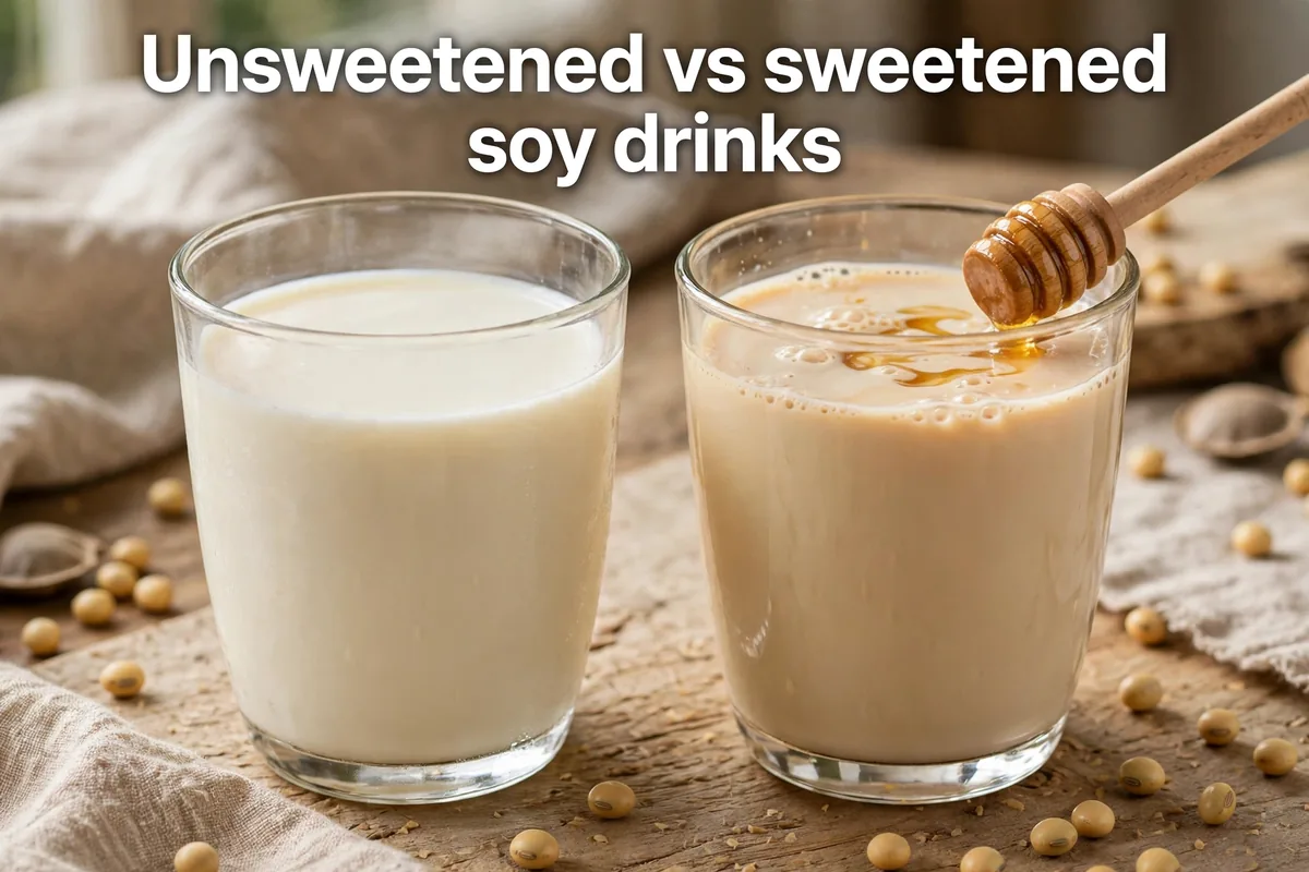 Unsweetened vs sweetened soy drinks