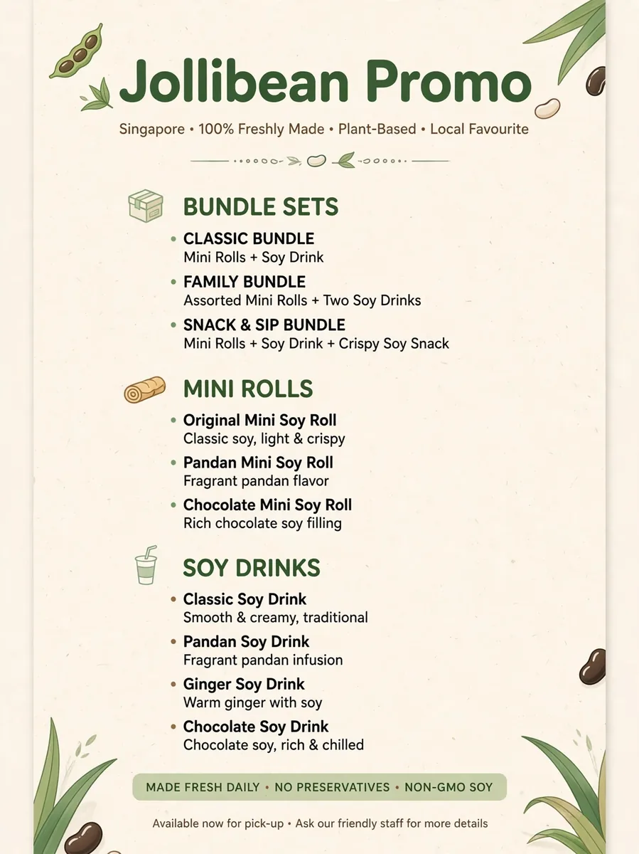 Is there a current Jollibean promo in Singapore?
