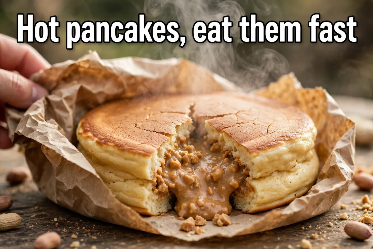 Hot pancakes, eat them fast