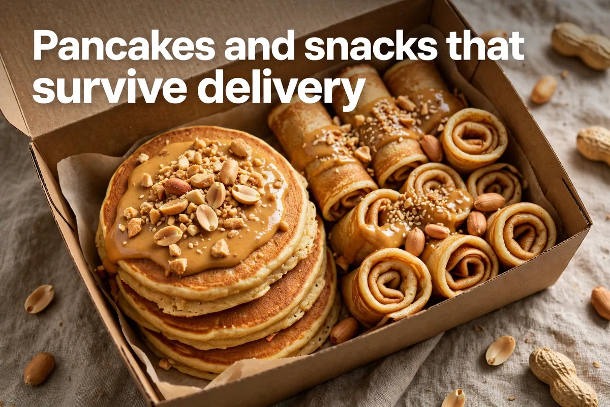 Pancakes and snacks that survive delivery