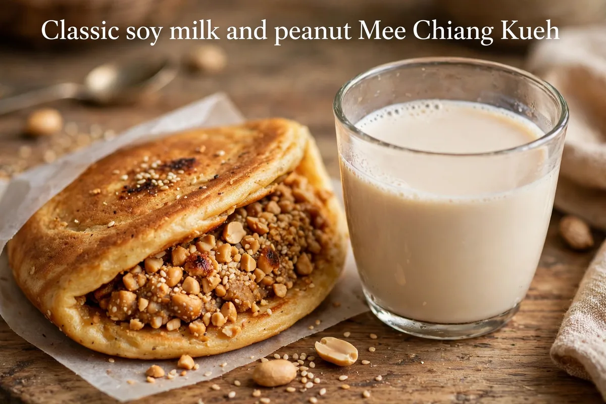Classic soy milk and peanut Mee Chiang Kueh