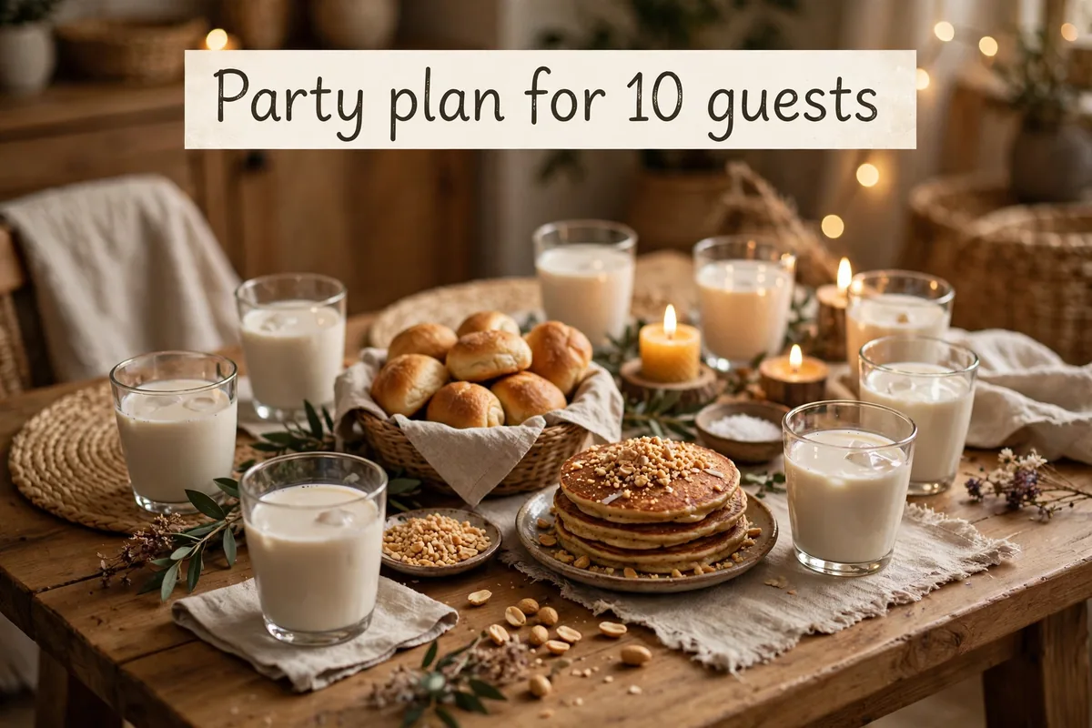 Party plan for 10 guests
