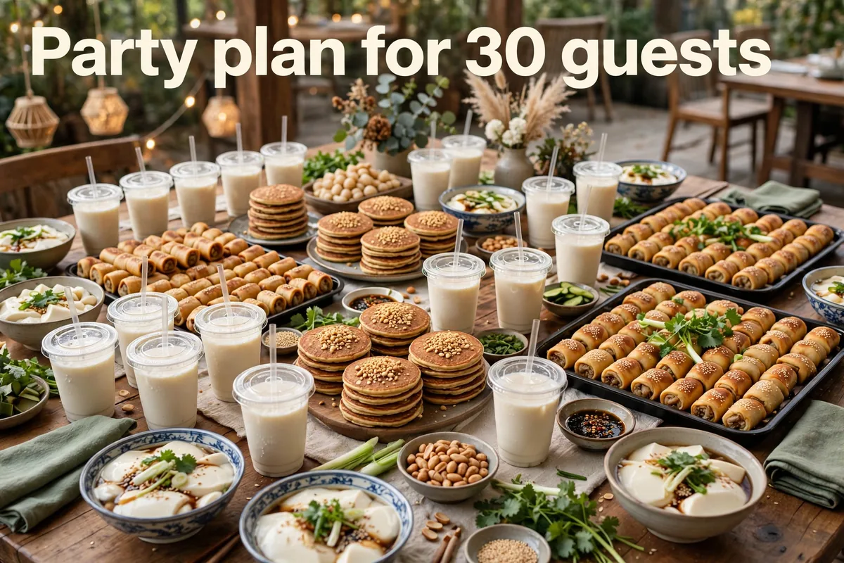 Party plan for 30 guests
