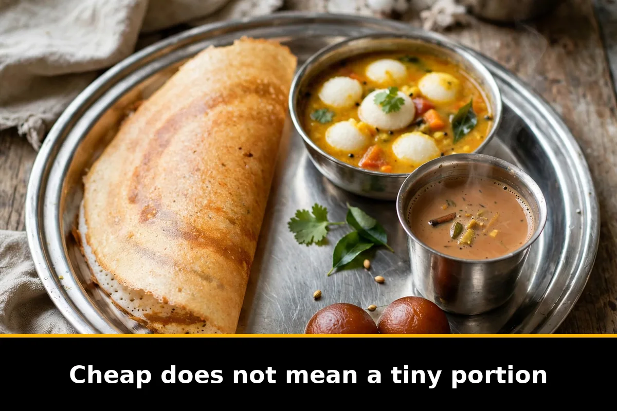 Cheap does not mean a tiny portion