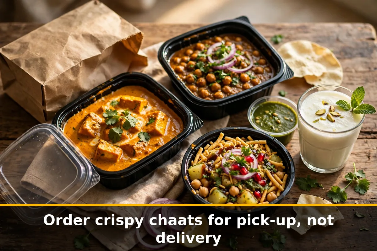Order crispy chaats for pick-up, not delivery