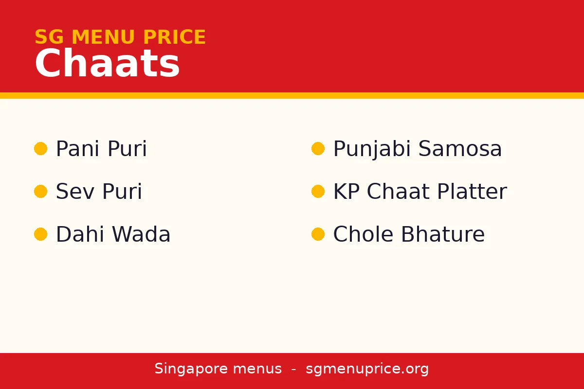 What chaats and street snacks does Kailash Parbat serve?