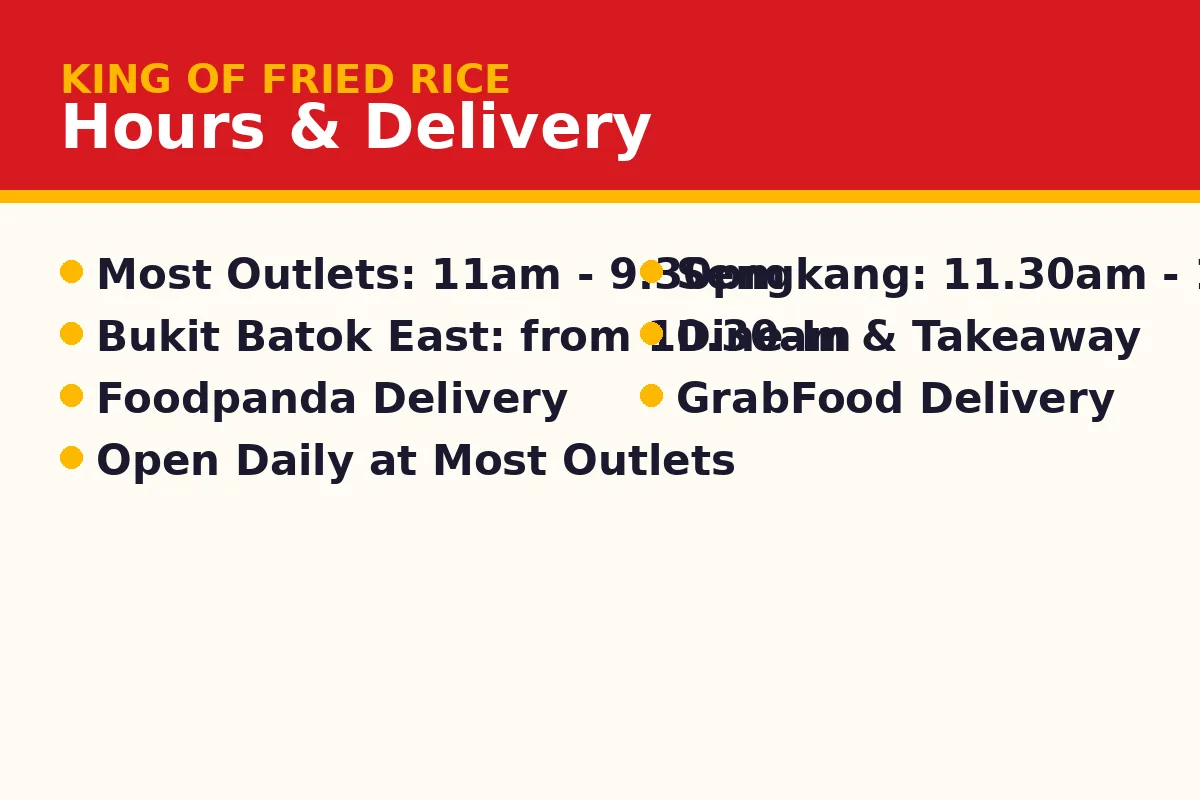 What Time Does King of Fried Rice Open?