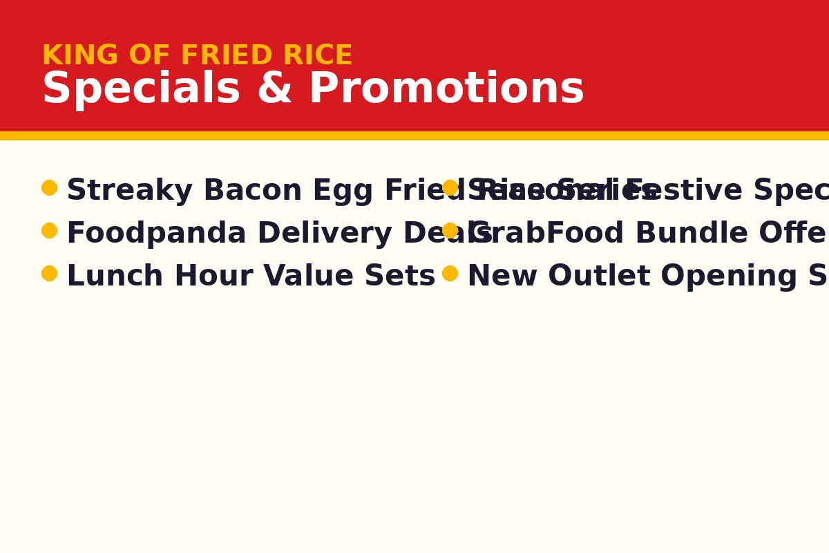 Are There Promotions at King of Fried Rice?