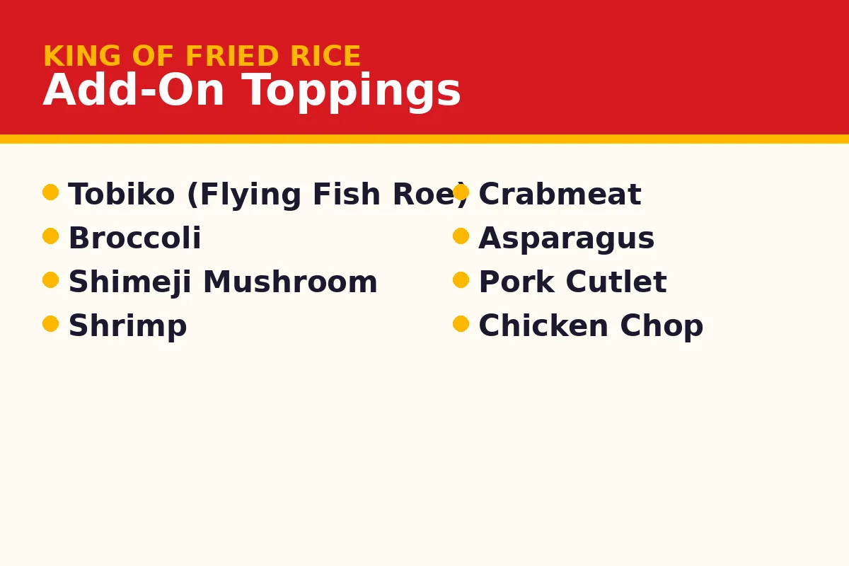 What Toppings and Add-Ons Can You Order?