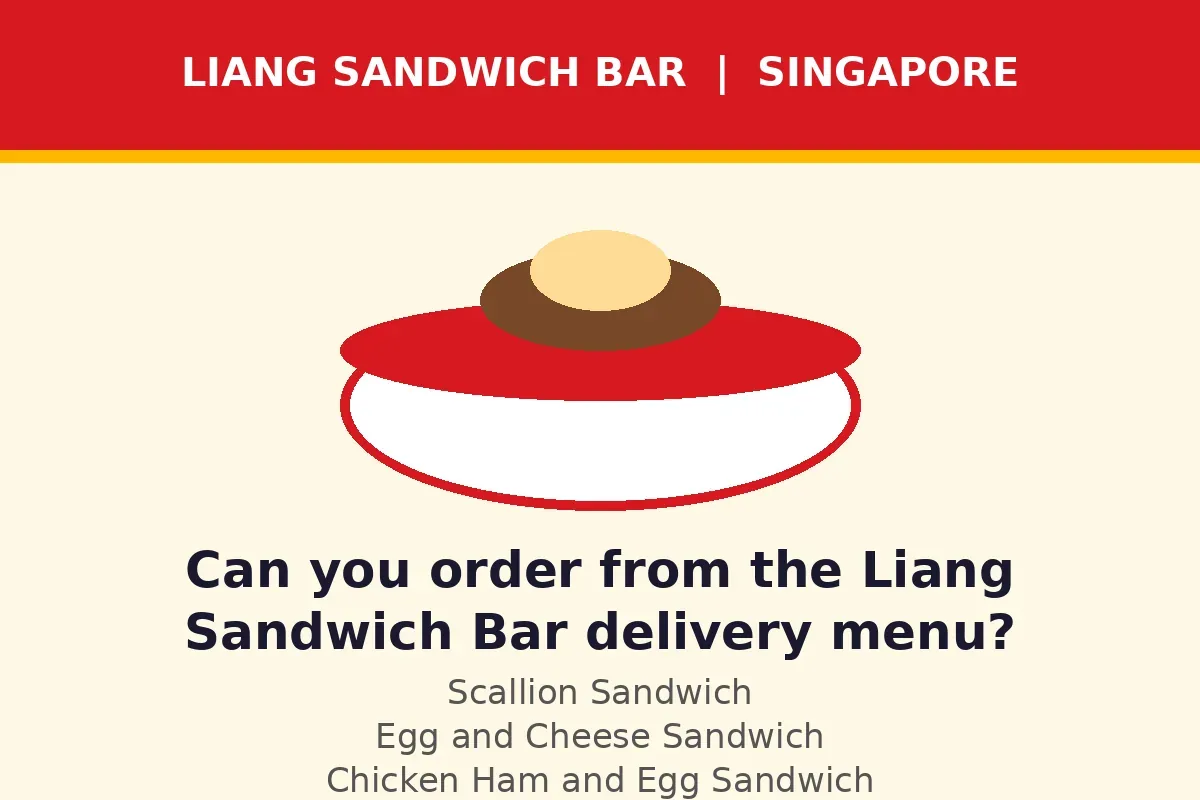 Can you order from the Liang Sandwich Bar delivery menu?