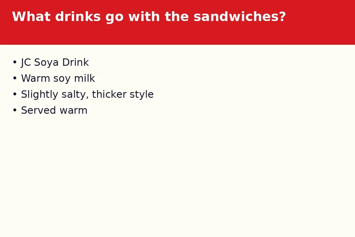 What drinks go with the sandwiches?