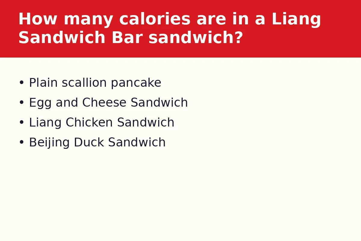 How many calories are in a Liang Sandwich Bar sandwich?