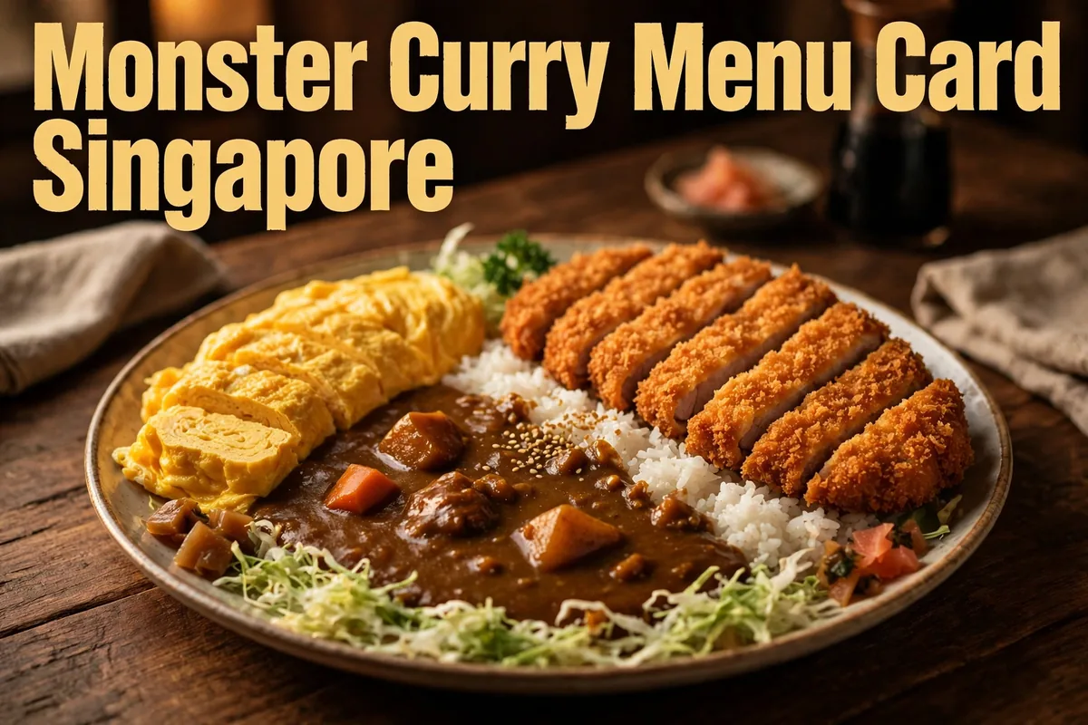 Monster Curry menu card Singapore