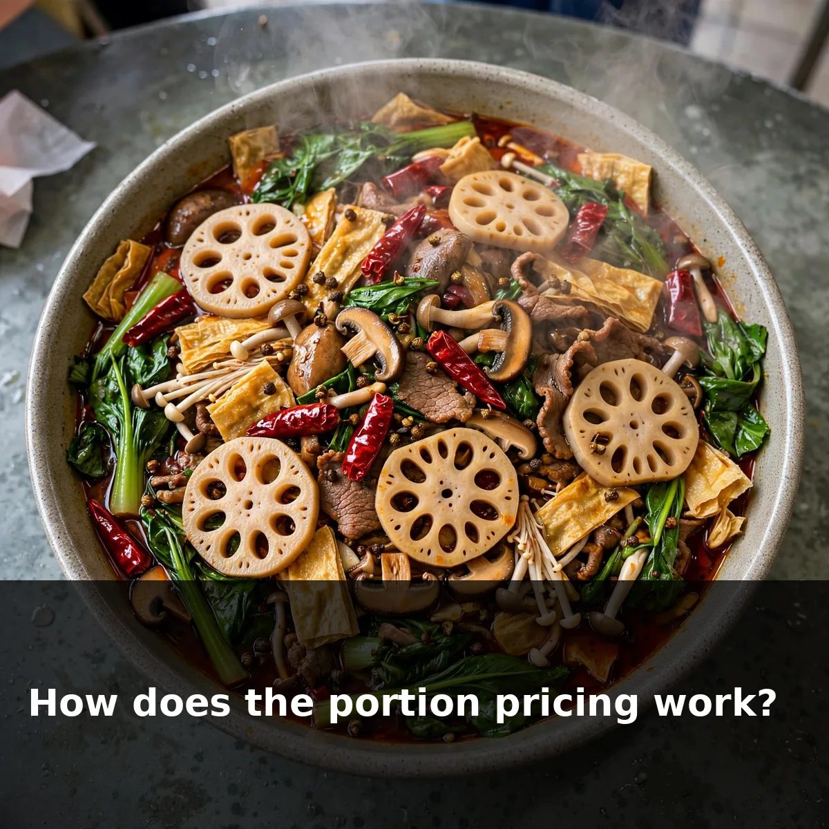 How does the portion pricing work?