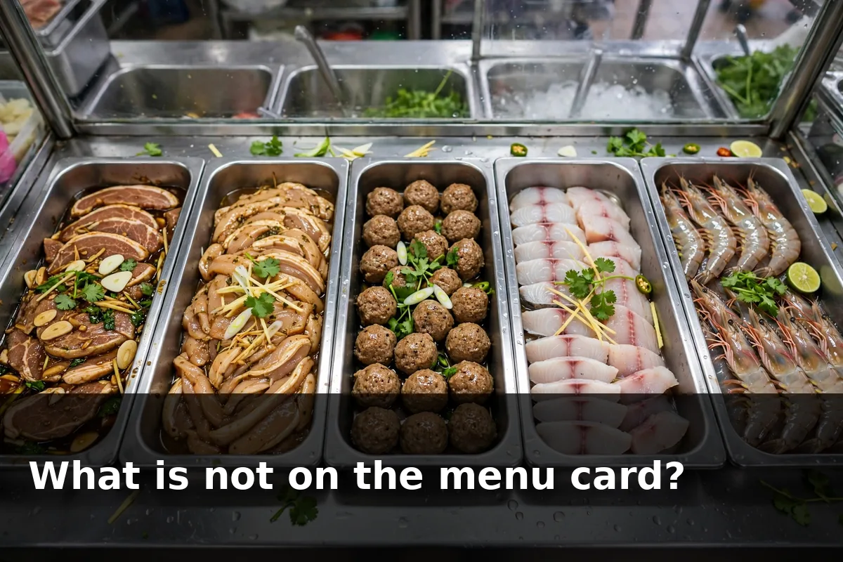 What is not on the menu card?