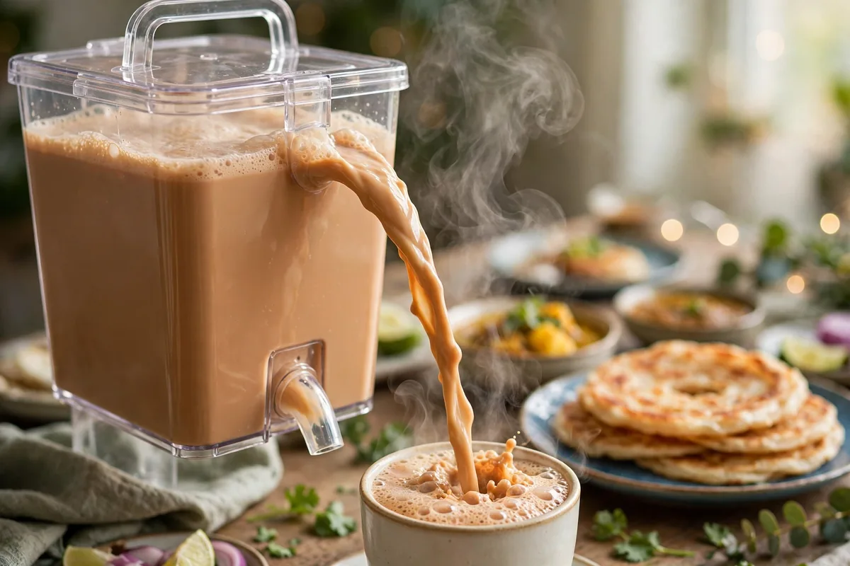 What comes in the 3-litre teh tarik takeaway box?