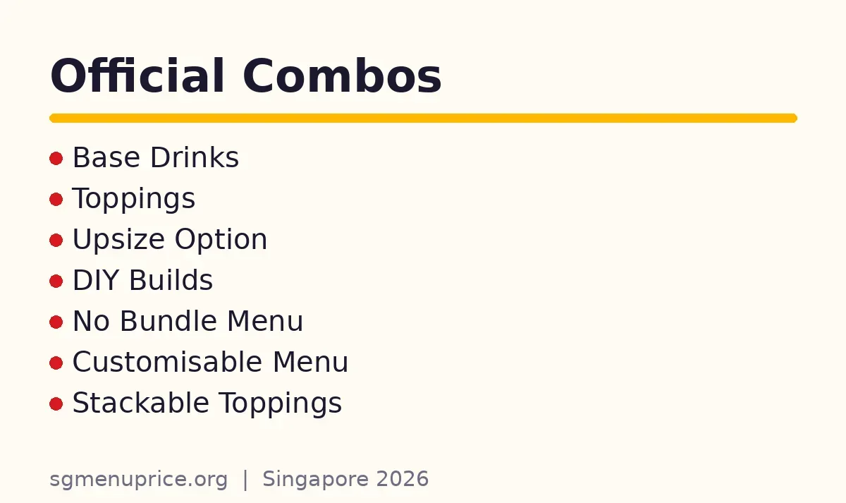 Does SweetTalk have an official combo meals menu?