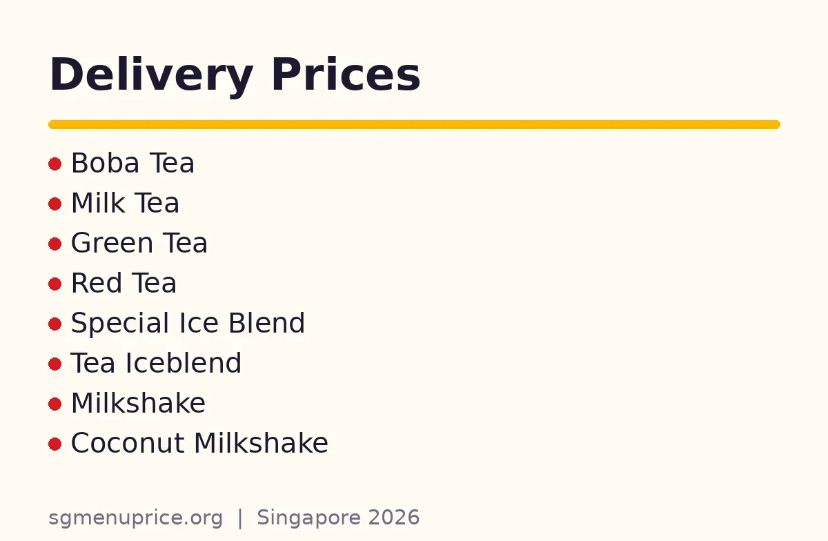 How much does the SweetTalk delivery menu cost?