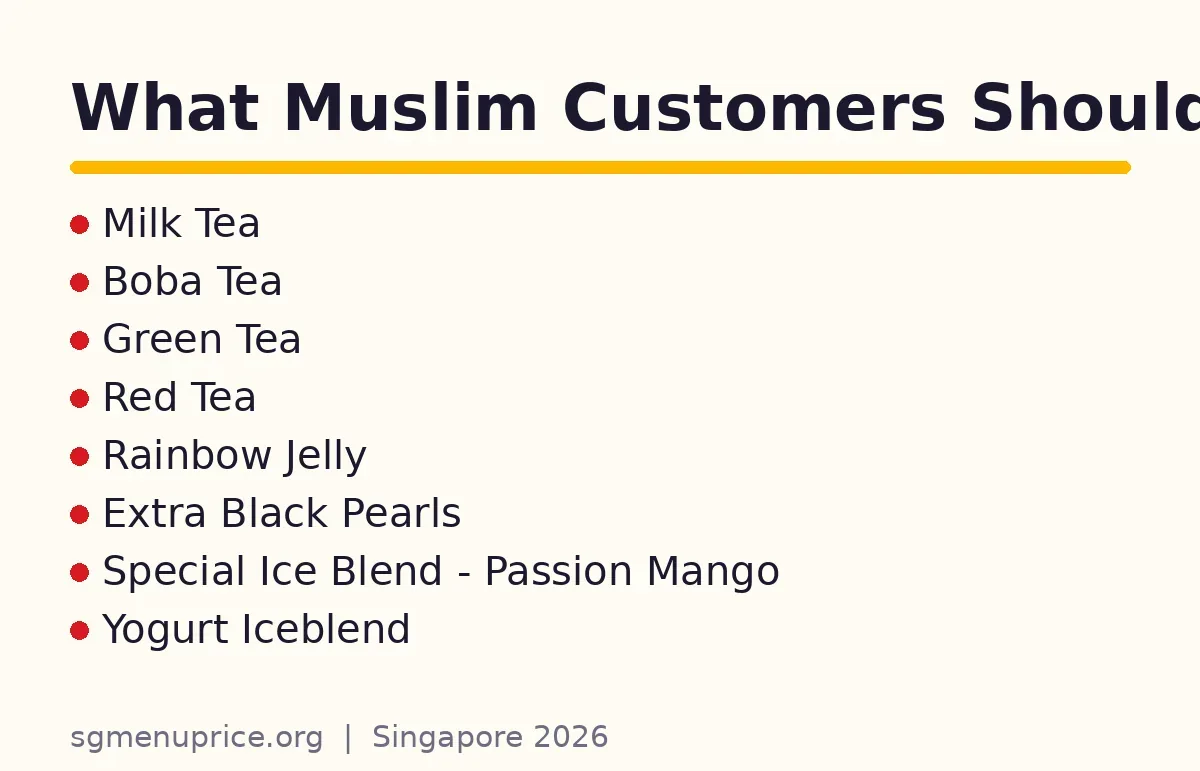 What should Muslim customers check before ordering?