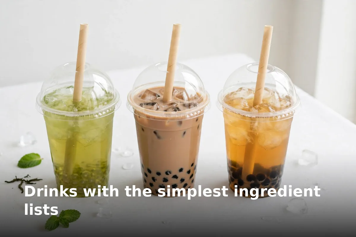 Drinks with the simplest ingredient lists