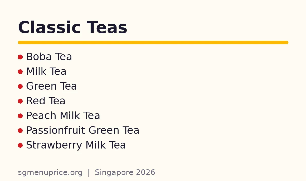 What classic teas does SweetTalk sell?