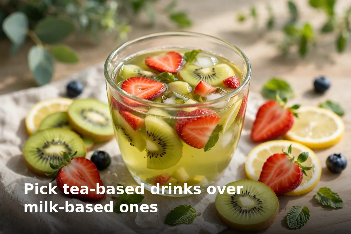 Pick tea-based drinks over milk-based ones
