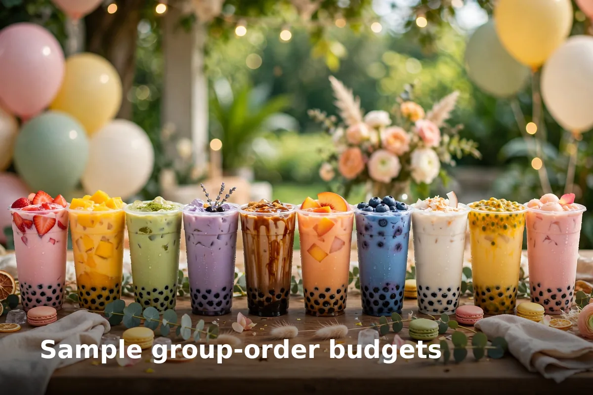 Sample group-order budgets