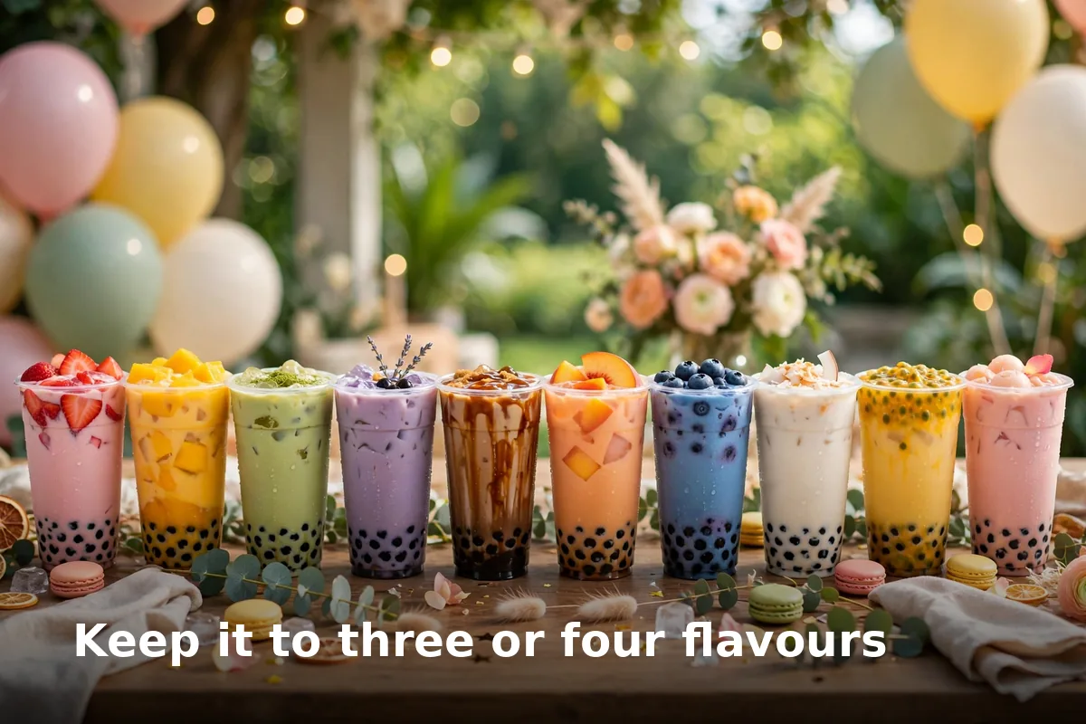 Keep it to three or four flavours
