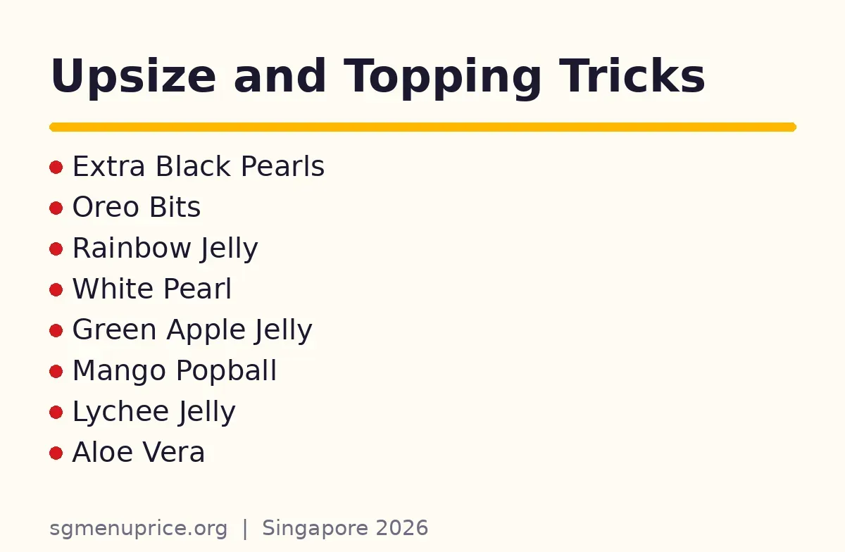 How do upsizes and toppings save you money at SweetTalk?