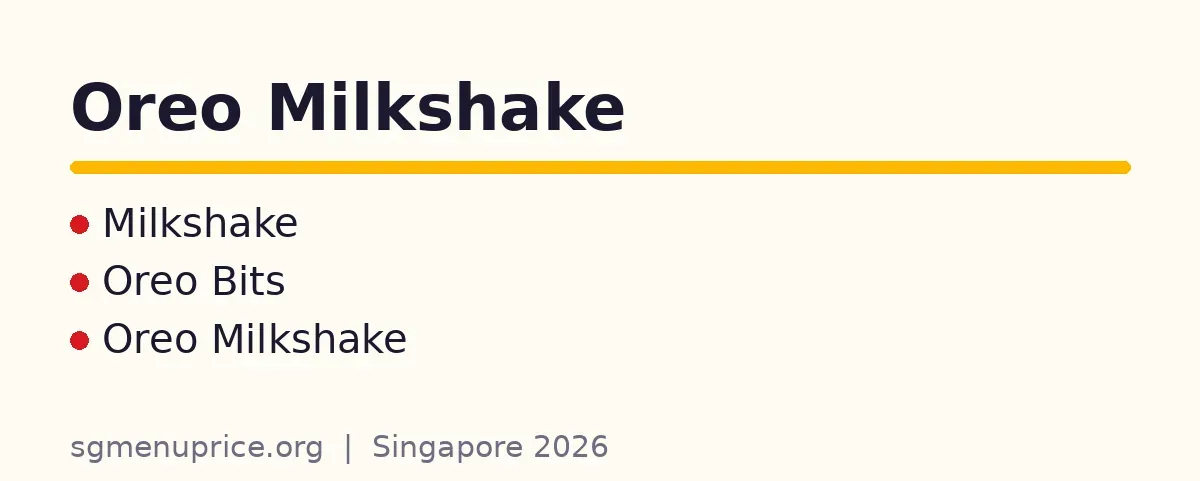 What is the SweetTalk Oreo milkshake?
