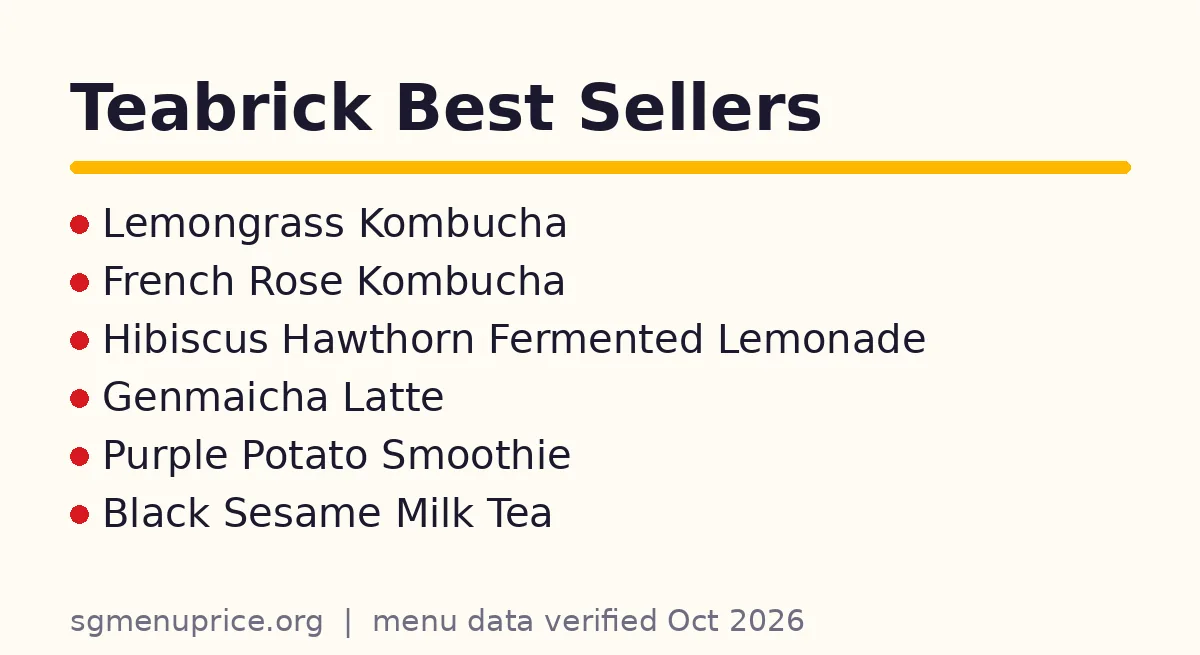 What are the best sellers at Teabrick?