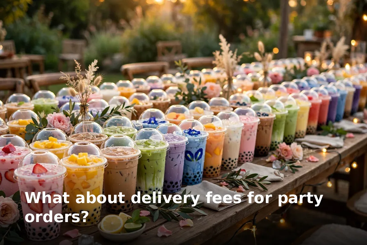What about delivery fees for party orders?