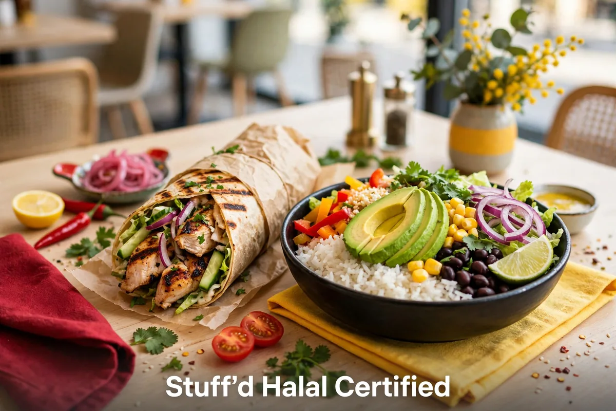 Which Stuff'd menu items are good halal picks?