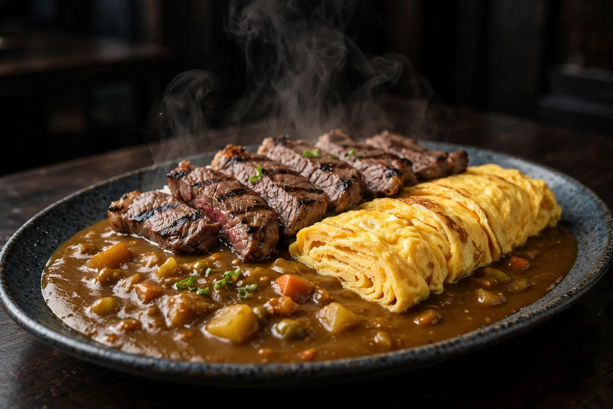 Which Monster combo is the best value? A monster curry combo meals price plate with grilled beef and omelette
