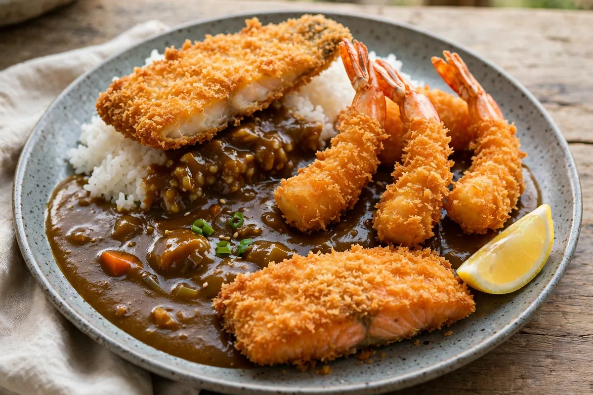 Do Monster combo meals include drinks or sides? A monster curry combo meals price seafood plate