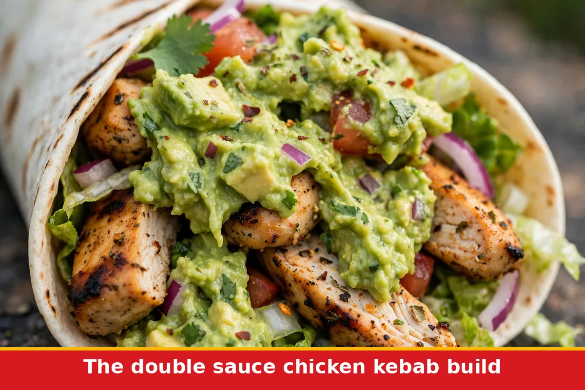 The double sauce chicken kebab build